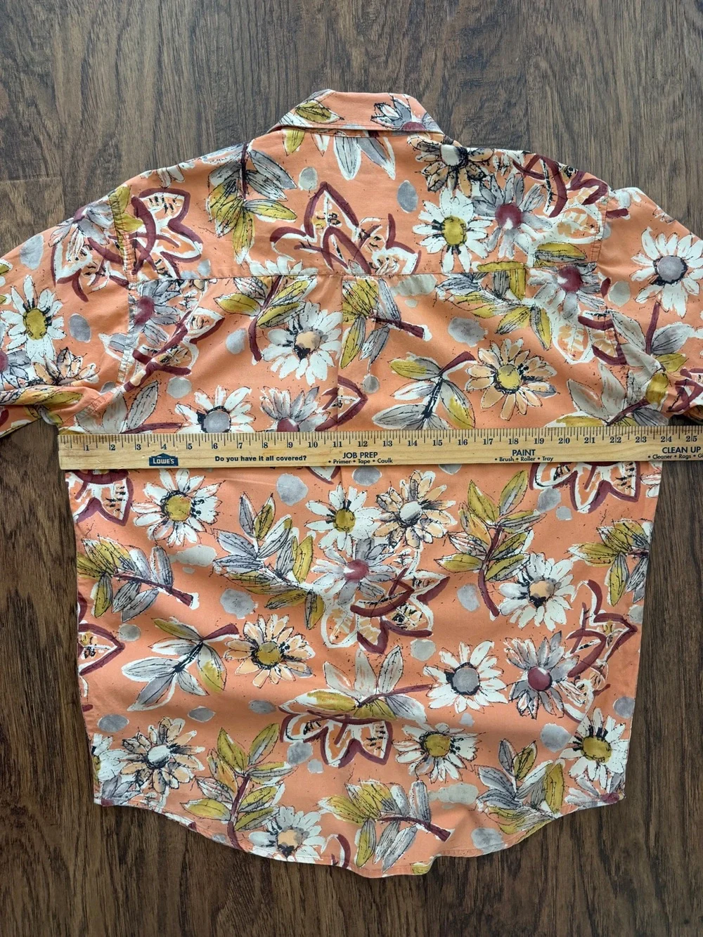 Vintage 90s Banana Republic Men's Orange Floral Camp Shirt